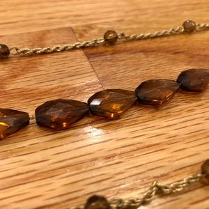 Liz Claiborne Amber Colored Necklace